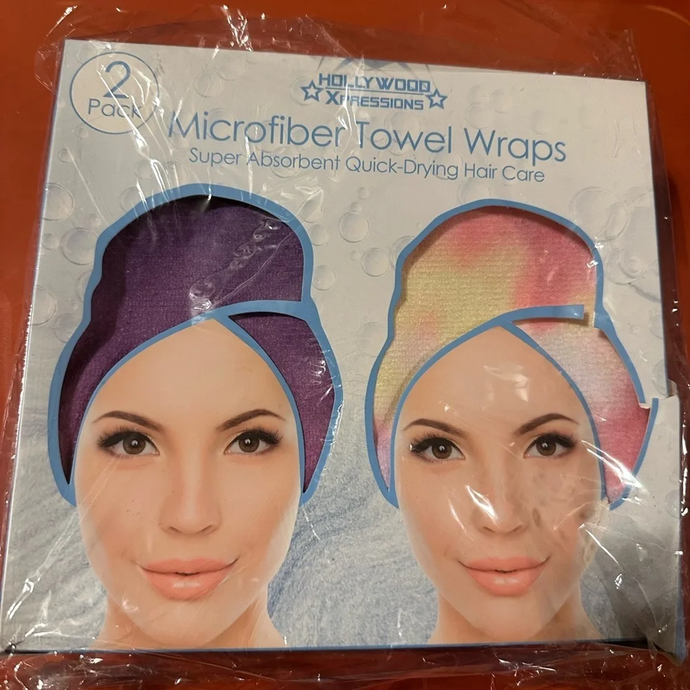 Hollywood Expressions Microfiber Towel Wraps - 2 Pack